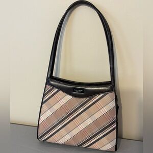 Kate Spade Plaid Shoulder Bag in Black and Tan